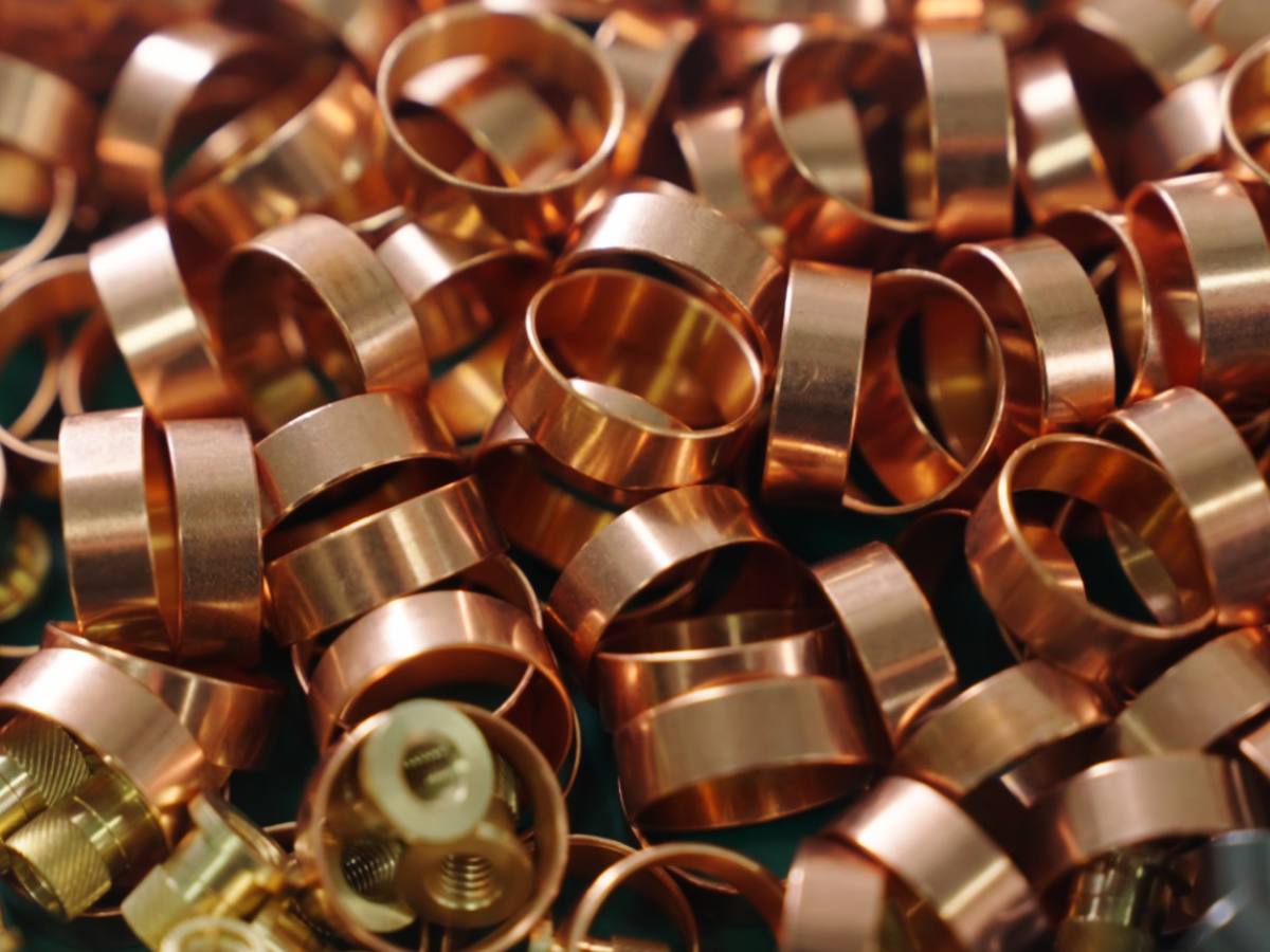 Precision turned copper parts